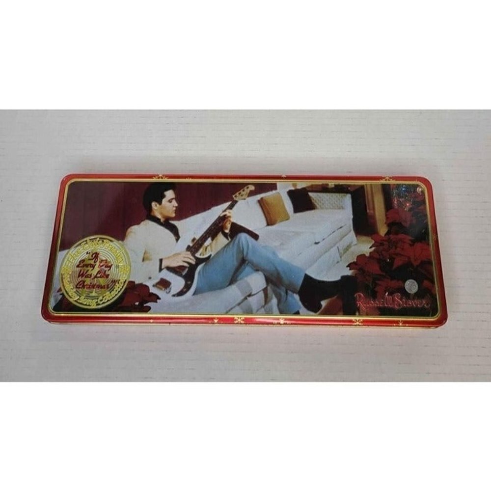 Vintage 2000 Elvis Presley Russell Stover Holiday Song Collection Tin